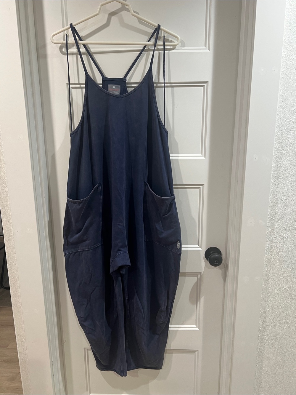 FP Movement by Free People Navy Blue Strappy Jumpsuit Romper